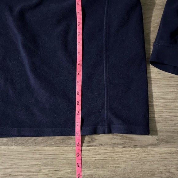 L.L. Bean Mens Navy Blue 1/4 Zip Fleece Pullover Sweatshirt Size Large - Picture 6 of 7